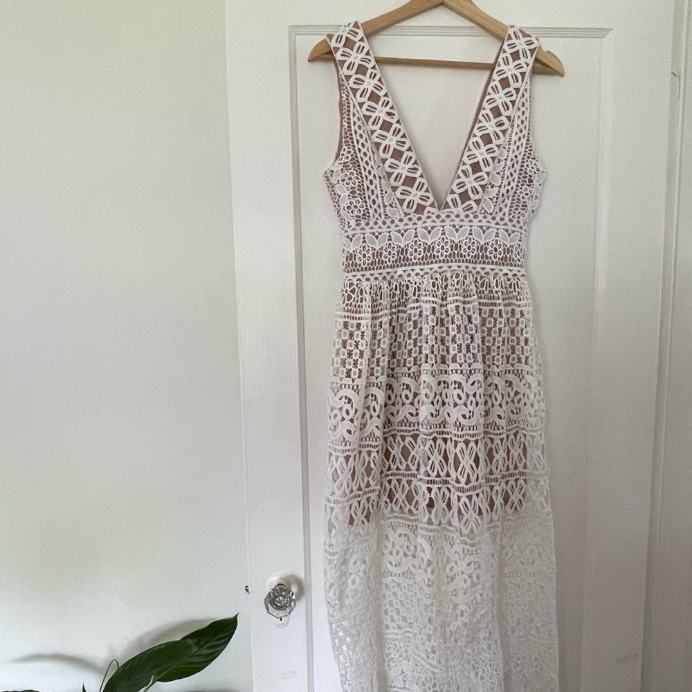 Crochet White Dress